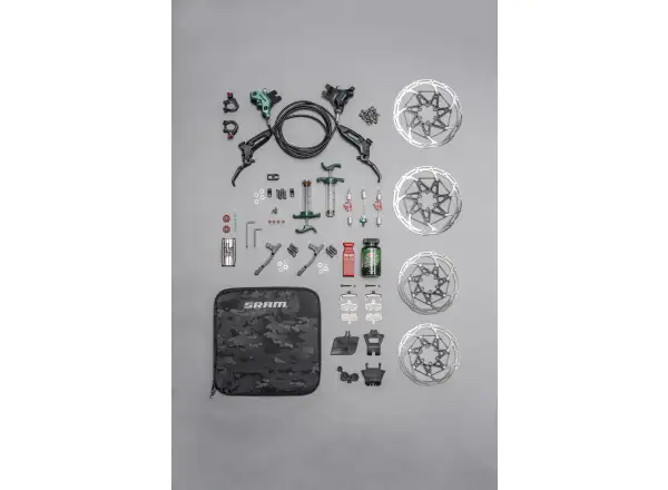 Sram Motive Ultimate Stealth Teal Splatter Expert Kit súprava kotoučových brzd