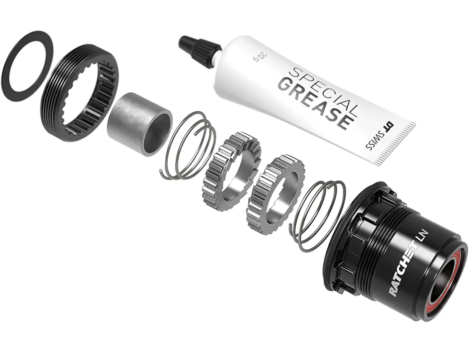 DT SWISS KIT Shimano HG MTB ALU - prest. súprava nábojov 3pawls na Ratchet LN