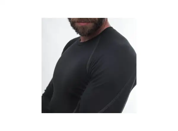 Sensor Merino Active pánske triko dlhý rukáv čierna
