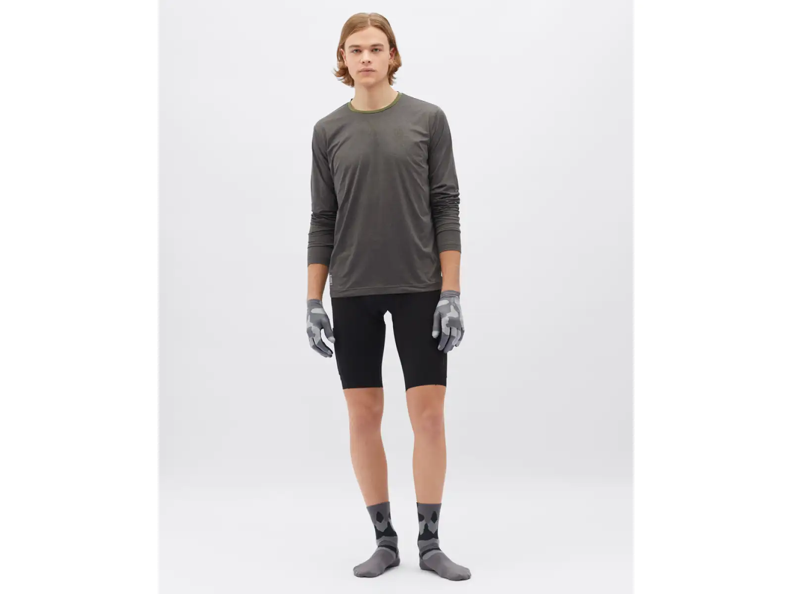 Silvini Casalo pánske tričko s dlhým rukávom Charcoal/Olive