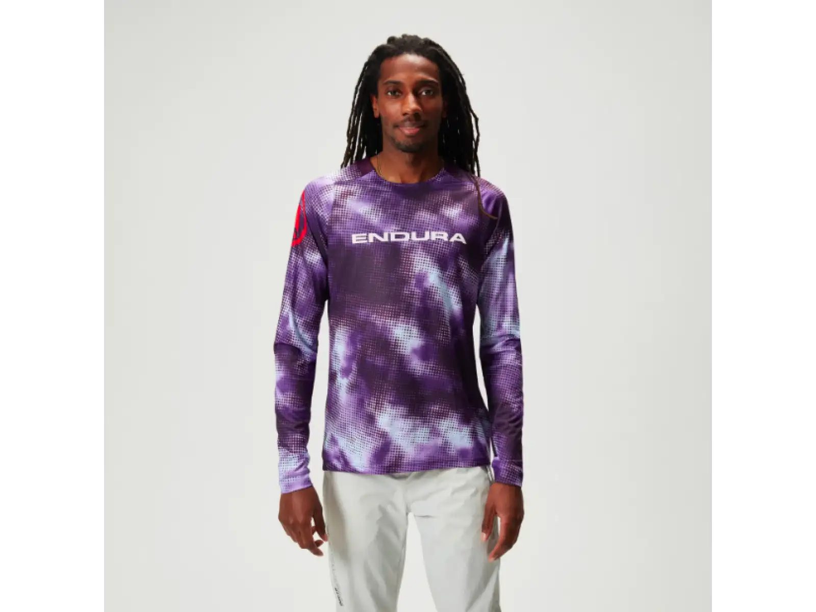 Endura Pixel Cloud pánsky dres dlhý rukáv Purple