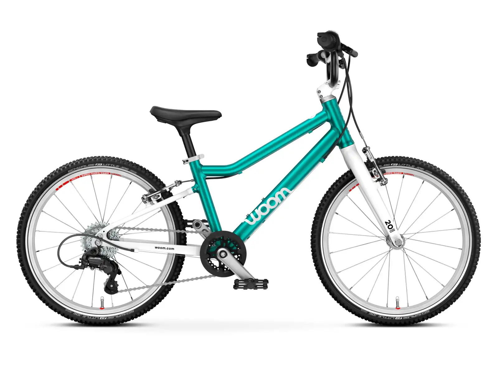 Woom GO 4 Metallic Turquoise 20 detský bicykel