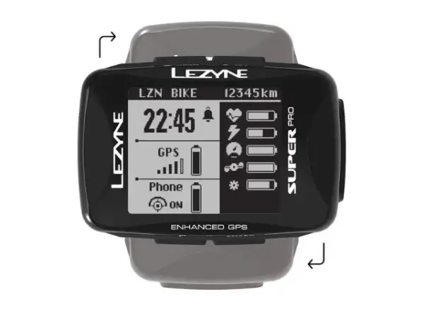 Navigácia Lezyne Super Pro GPS Smart Loaded čierna