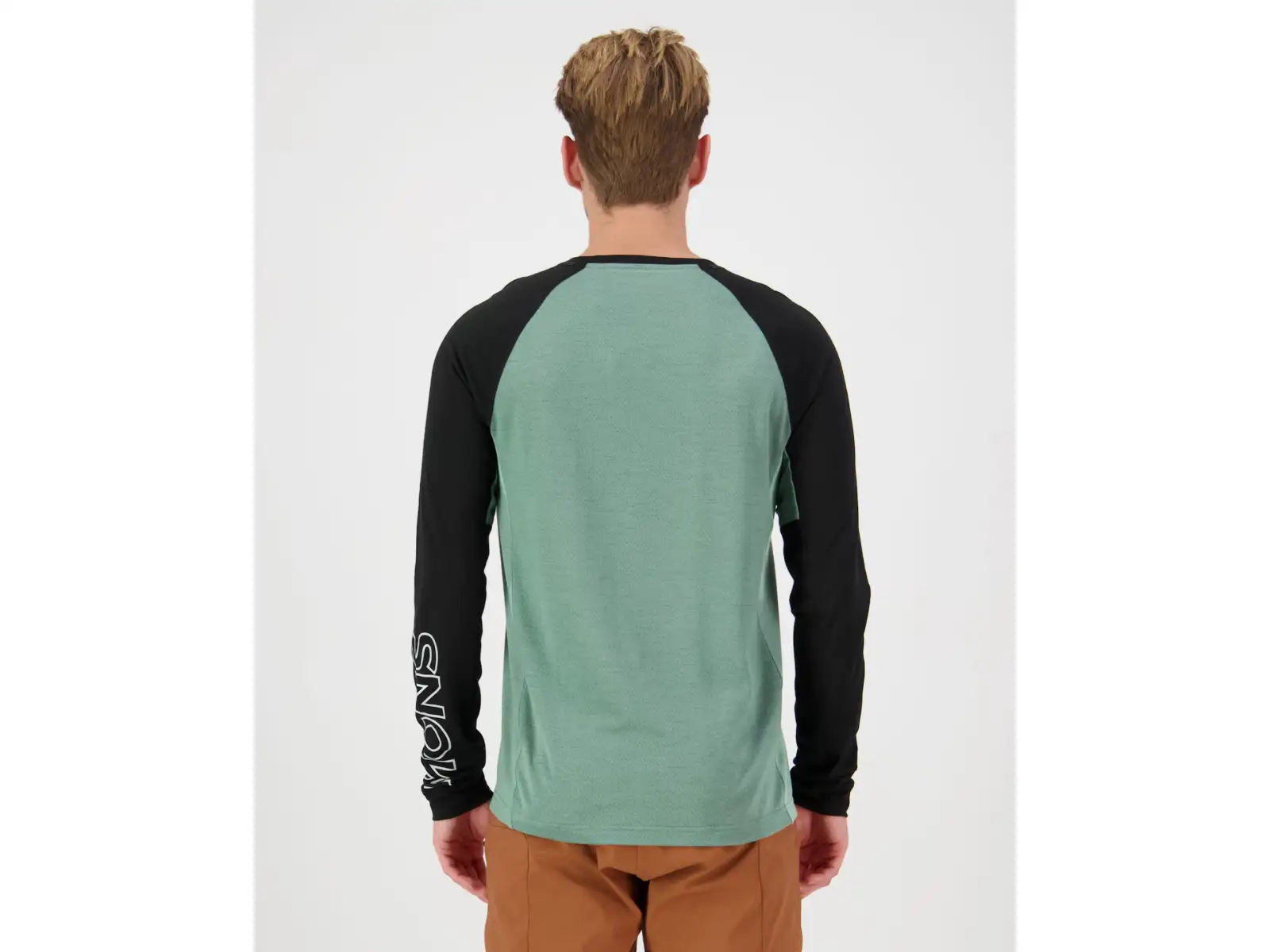 Mons Royale Tarn Merino pánske tričko dlhý rukáv Cypress / Black / Thyme