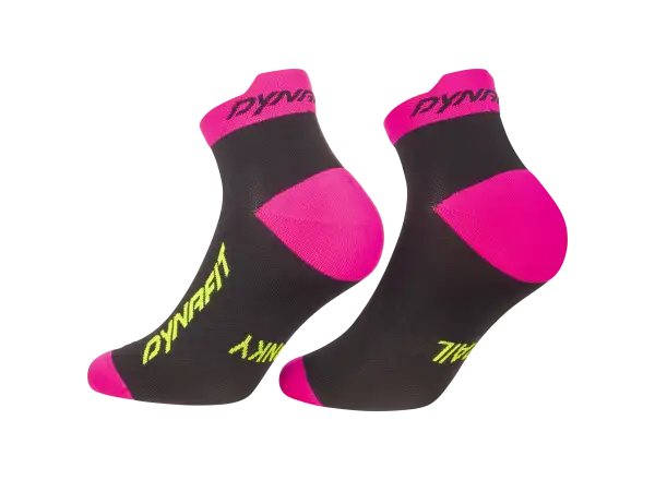 Dynafit Trail Short bežecké ponožky Black Out/Pink Glo