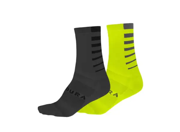 Ponožky Endura Coolmax Stripe (2 páry v balení) Hi-Viz Yellow