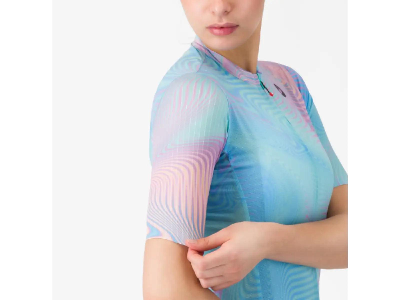 Castelli Cosmic Vortex dámsky dres krátky rukáv Multicolor Pink Green
