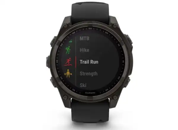 Garmin fenix 8 - 47 mm Solar Sapphire inteligentné hodinky Carbon Gray DLC Titanium Black/Gray
