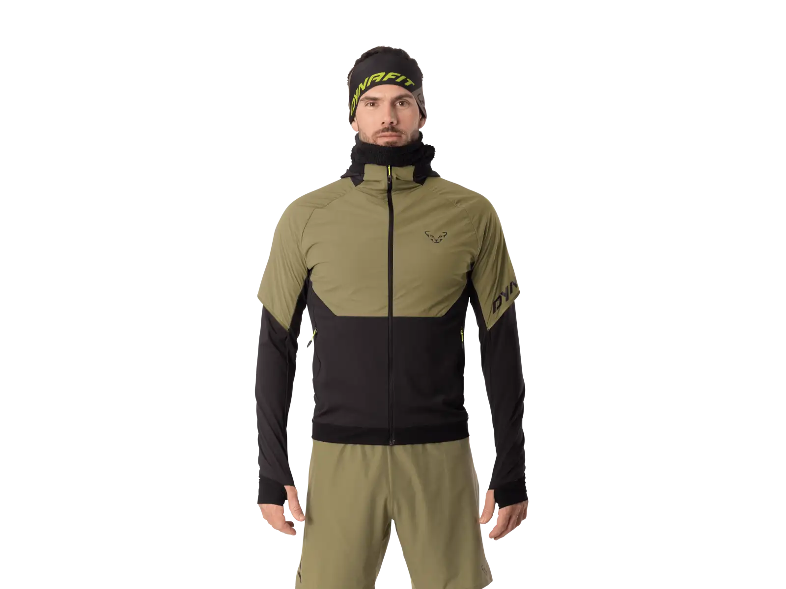 Dynafit Alpine Hybrid pánska bežecká bunda Military Green/Black Out