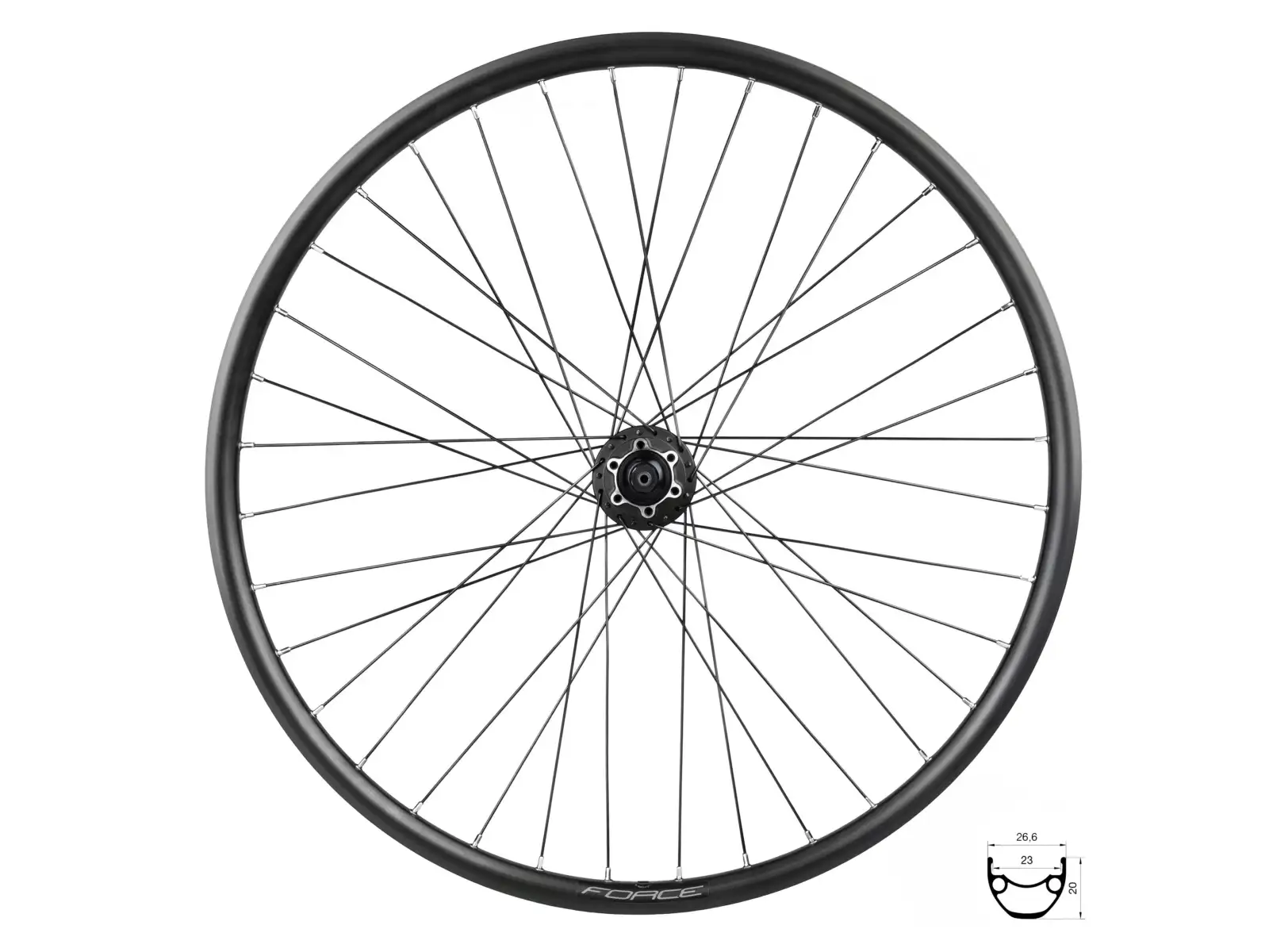 Force XC Disc 559x23 zadné vypletené koleso FHM475 36 dier