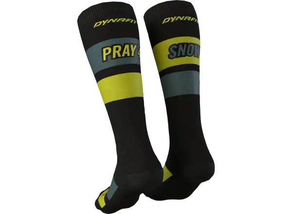 Dynafit Free Touring lyžiarske ponožky Black Out/Stripes