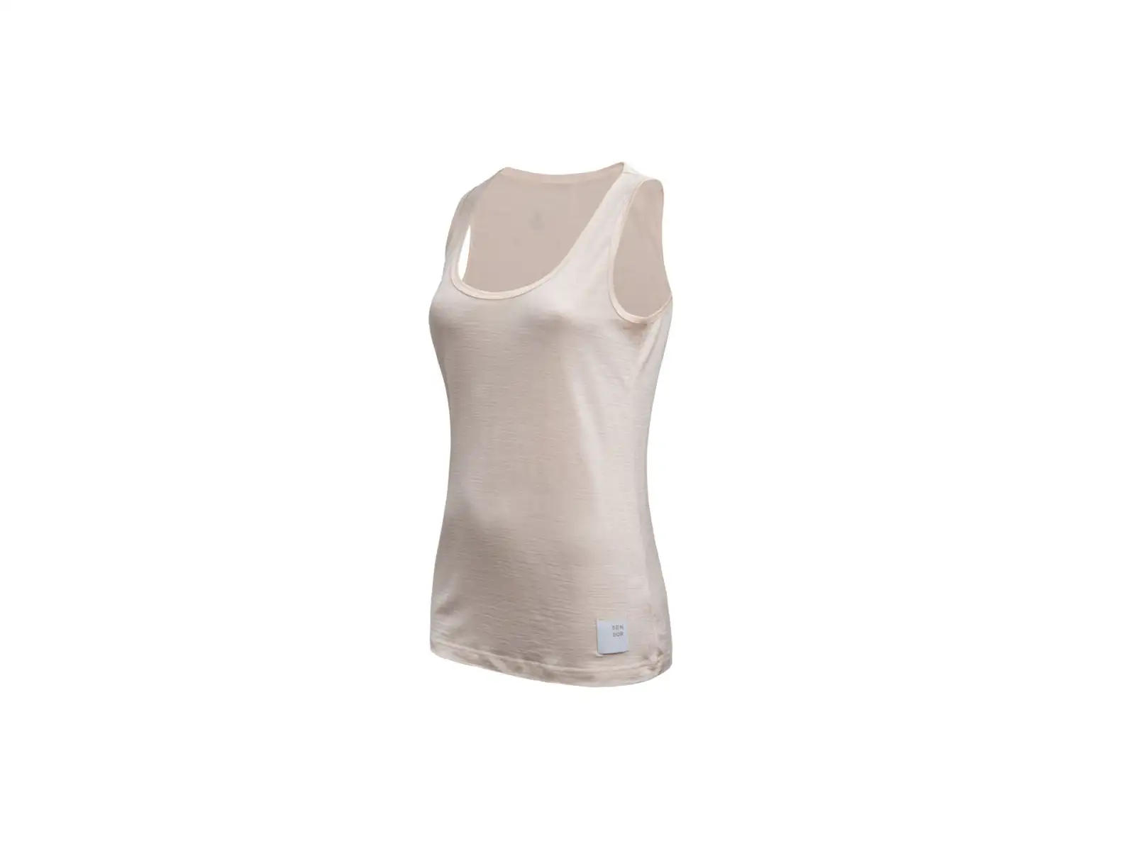 Sensor Merino Lite dámske tričko bez rukávov Mottled Beige