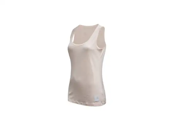Sensor Merino Lite dámske tričko bez rukávov Mottled Beige