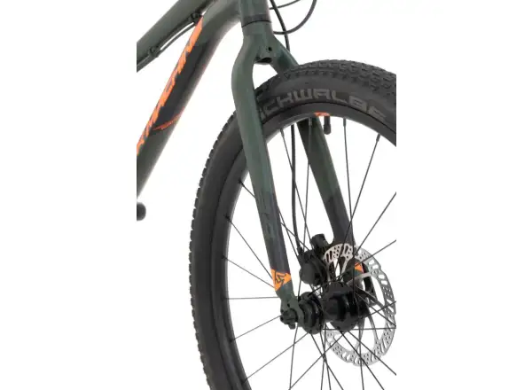 Rock Machine Blizz 24" HD detský horský bicykel khaki/oranžová