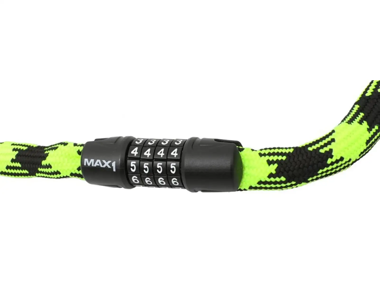 Max1 Twist reťazový zámok kódový 3,2x1200 mm zeleno/čierny