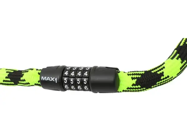 Max1 Twist reťazový zámok kódový 3,2x1200 mm zeleno/čierny