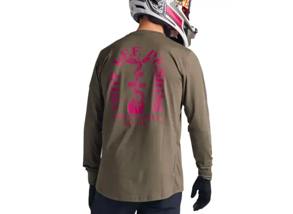 Troy Lee Designs Ruckus Ride Tee pansky dres dlhý rukáv Fangs Olive