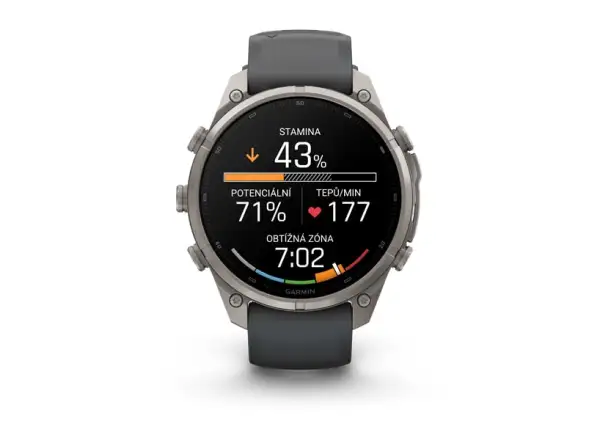 Garmin fenix 9 Pro inReach 43 mm inteligentné hodinky Carbon gray DLC Titanium Black/Pebble gray