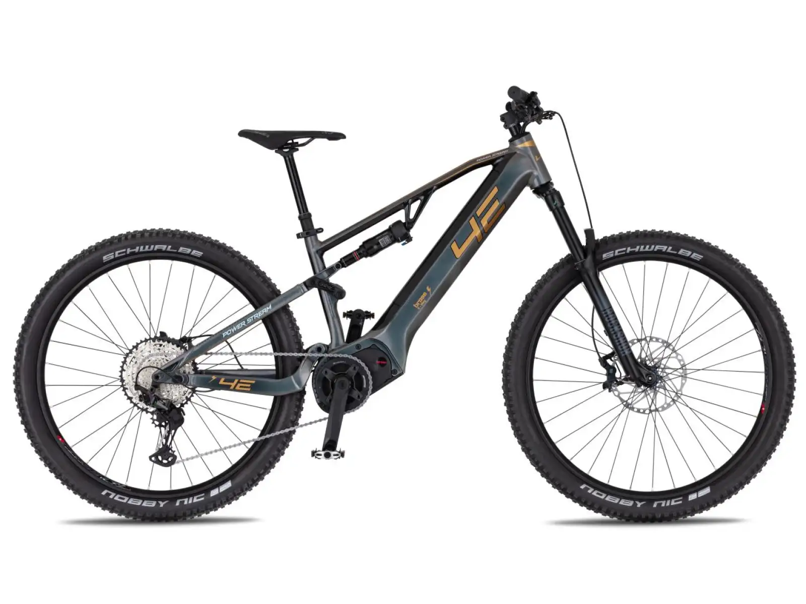4EVER Powerstream Pro celoodpružený elektrobicykel Chameleon/Bronze