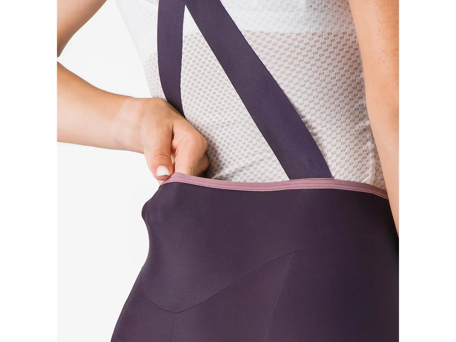 Castelli Prima 2 DT dámske kraťasy s vložkou a trakmi Dark Night Shade/Deep Purple