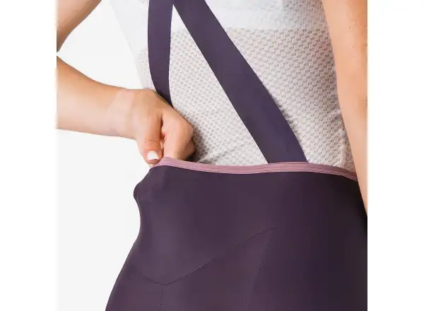Castelli Prima 2 DT dámske kraťasy s vložkou a trakmi Dark Night Shade/Deep Purple