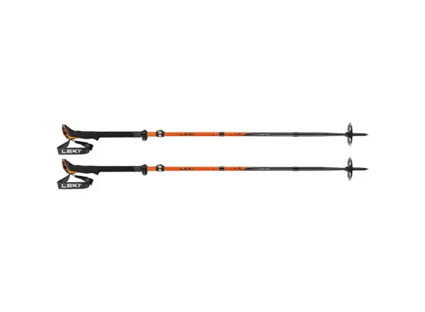 Trekingové palice Leki Sherpa FX Carbon Strong Orange/Denim blue veľkosť 120 - 140 cm