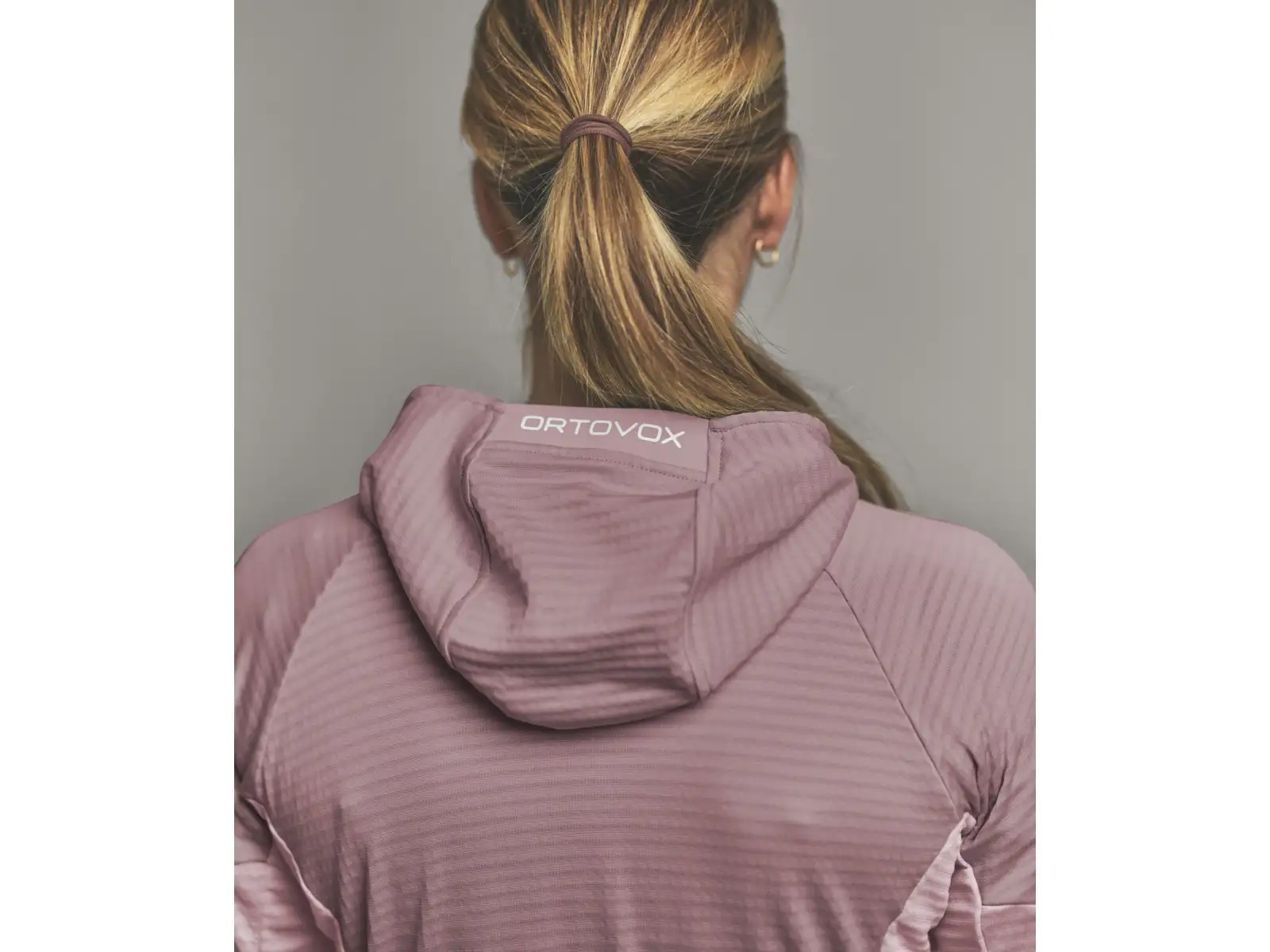 Ortovox Fleece Light Grid Hoody dámska mikina Dawn Rose