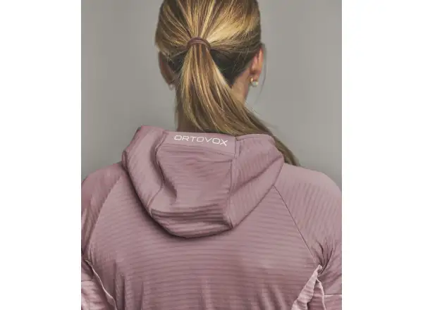 Ortovox Fleece Light Grid Hoody dámska mikina Dawn Rose
