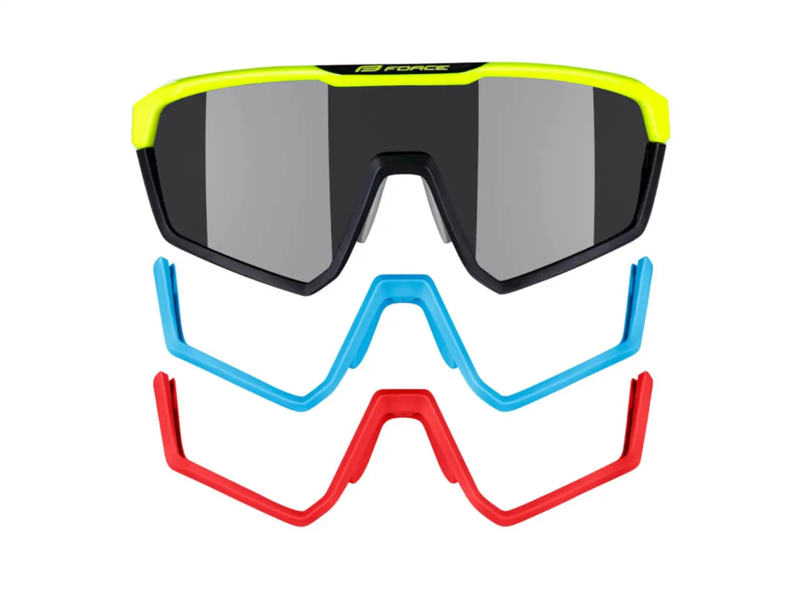 Force Apex okuliare fluo-čierne/čierne sklá