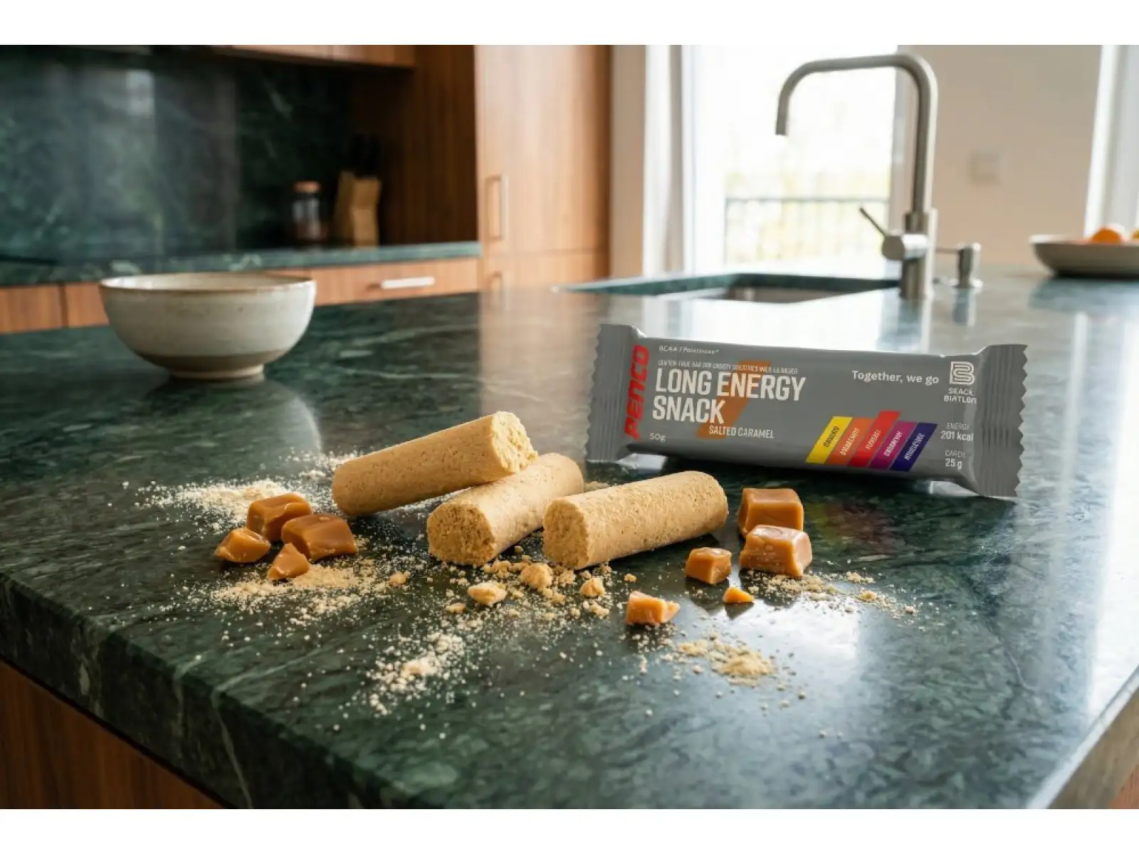 Penco Long Energy snack 50g slaný karamel