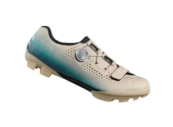 Shimano SH-RX600 gravel tretry béžová/modrá