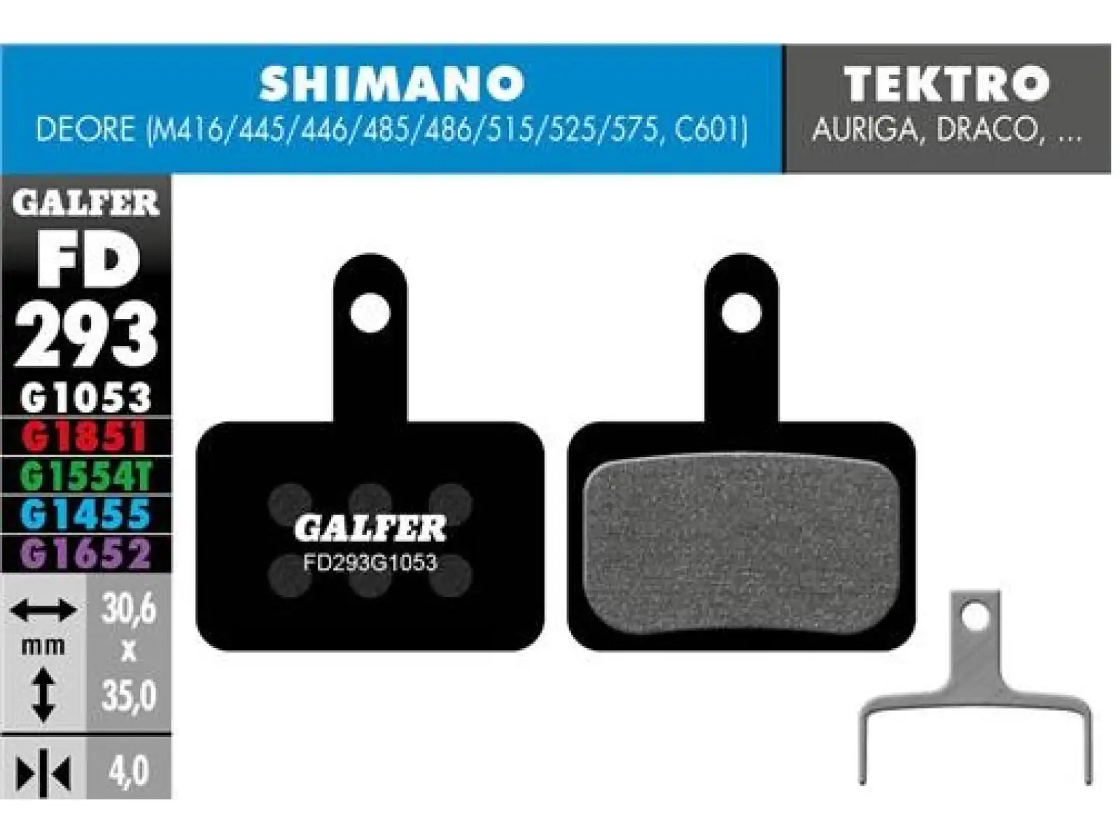 Galfer FD293 Standard G1053 brzdové doštičky pre Shimano/Tektro/TRP