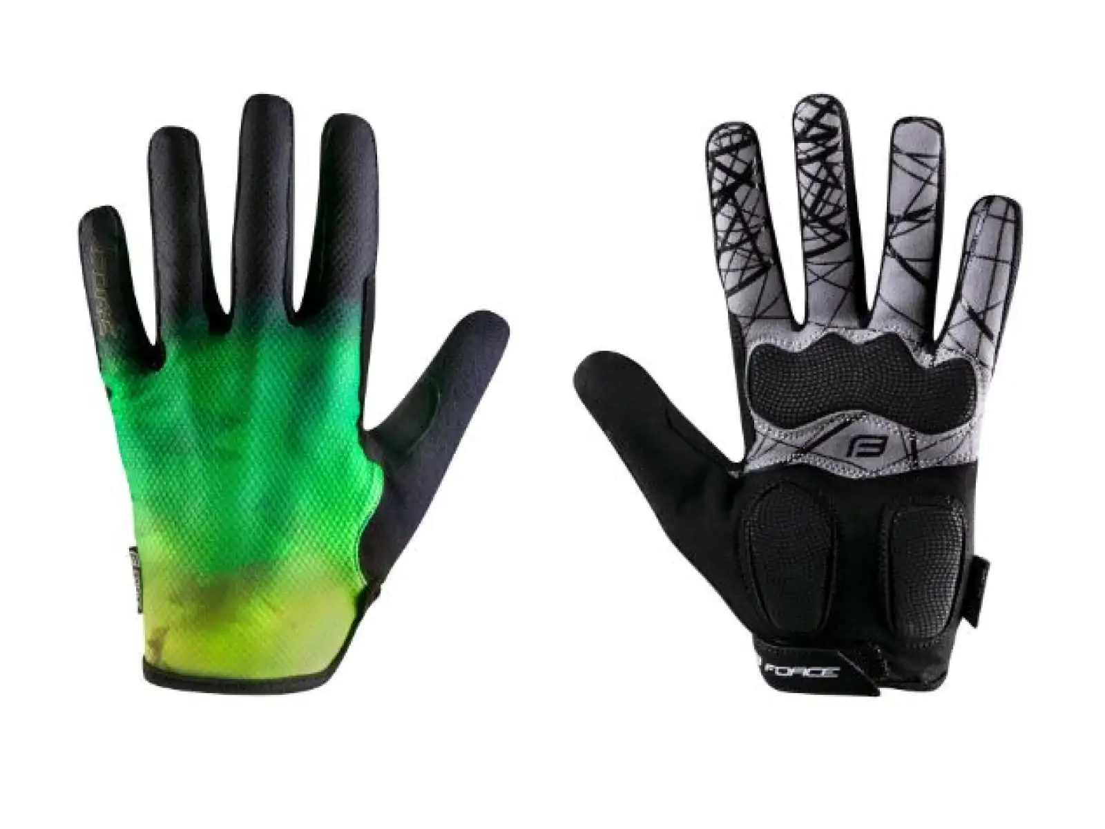 Force Core unisex MTB rukavice fluo/green