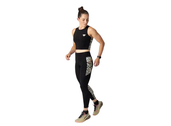 Dynafit Trail Crop Top dámske tričko bez rukávov Black Out