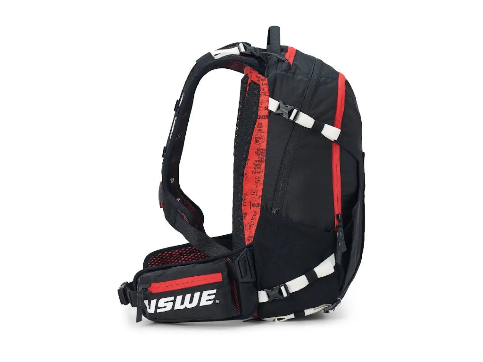USWE Flow 16 batoh s chráničom chrbtice Black/Red 16 l