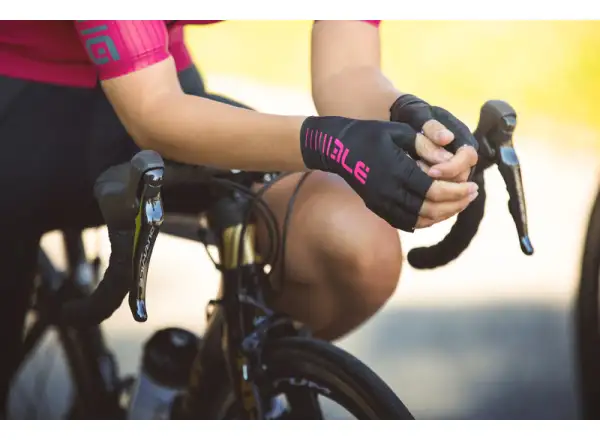 Alé Sunselect Crono rukavice Black/Fluo Pink