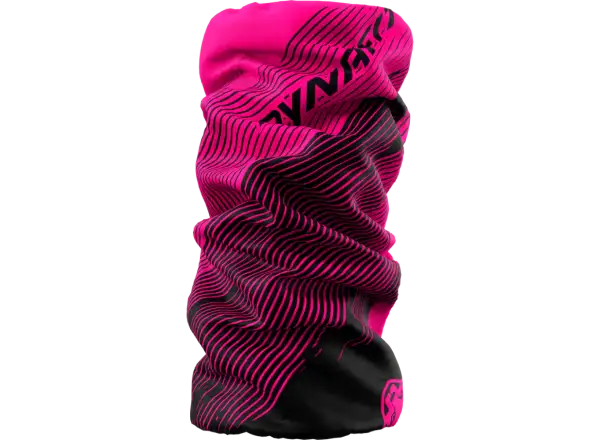 Dynafit Logo Neck Gaiter nákrčník pink glo striped