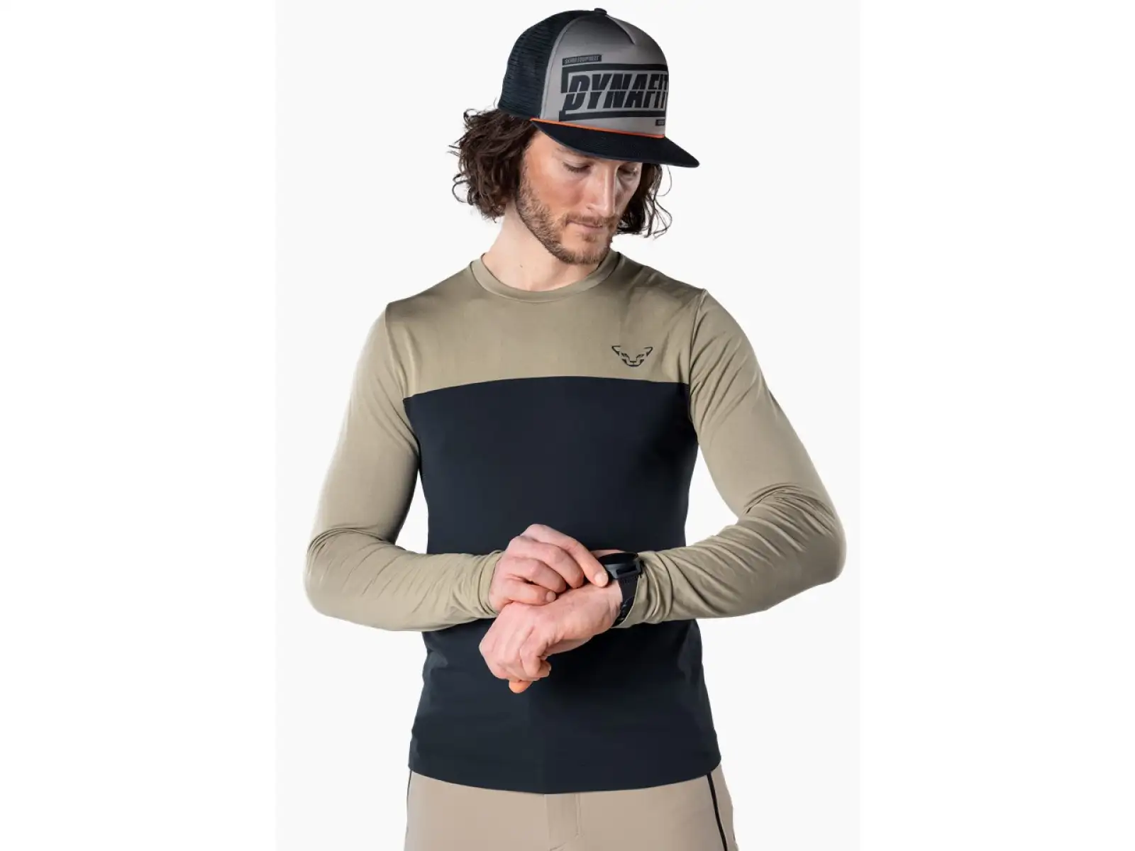 Dynafit Traverse S-Tech Pánske tričko s dlhým rukávom Blueberry/Rock Khaki