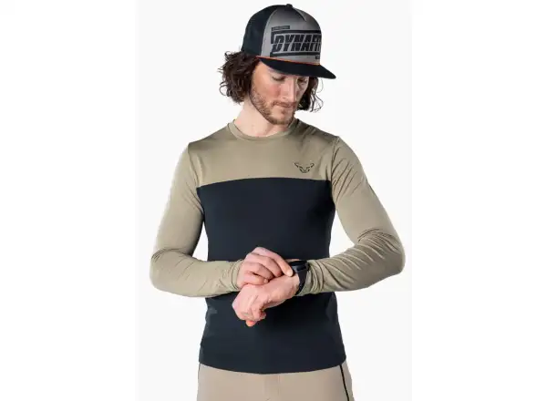 Dynafit Traverse S-Tech Pánske tričko s dlhým rukávom Blueberry/Rock Khaki