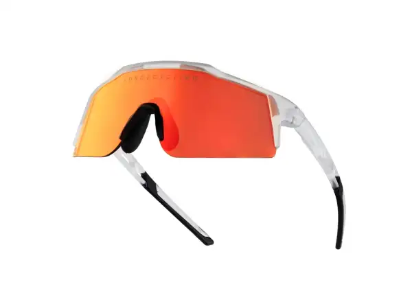 Force Nitro Junior cyklistické okuliare transparentné/červené zrkadlové sklo