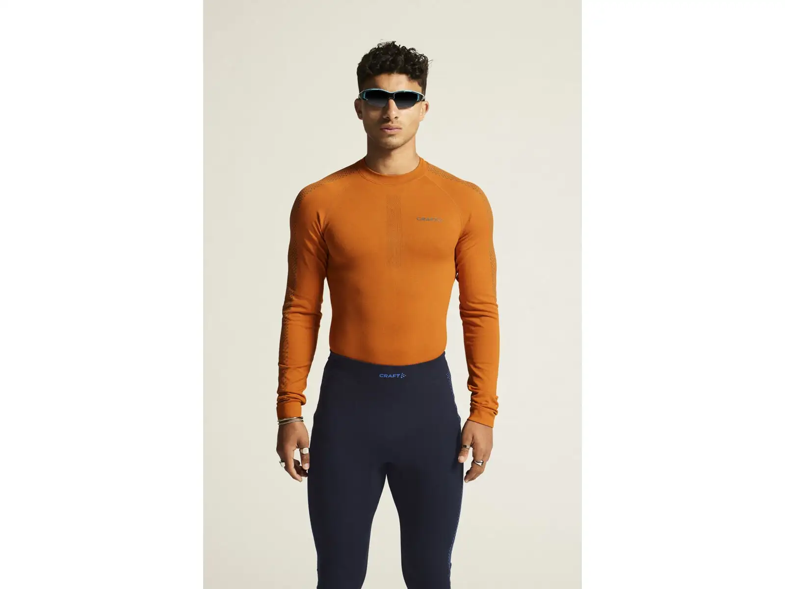 Craft ADV Warm Intensity pánske funkčné tričko dlhý rukáv oranžová
