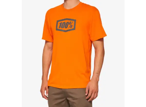 100% Icon pánske tričko s krátkym rukávom Orange