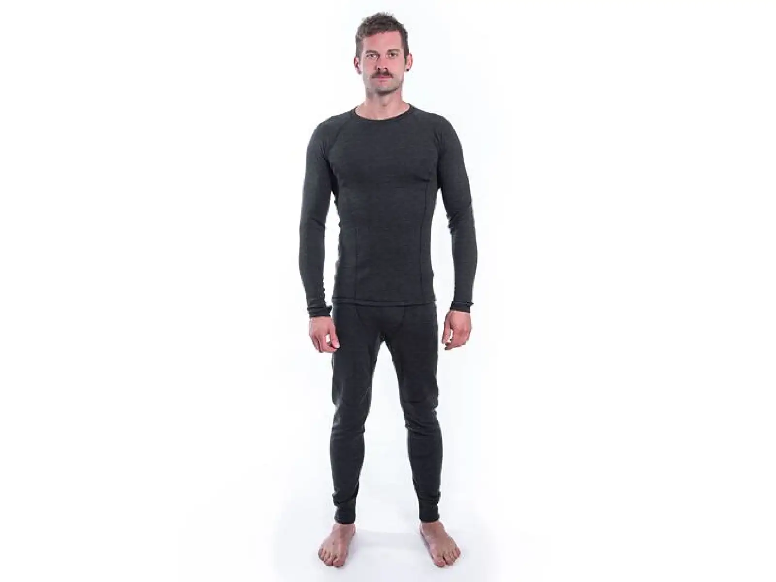 Sensor Merino Bold pánske tričko dlhý rukáv Anthracite Gray