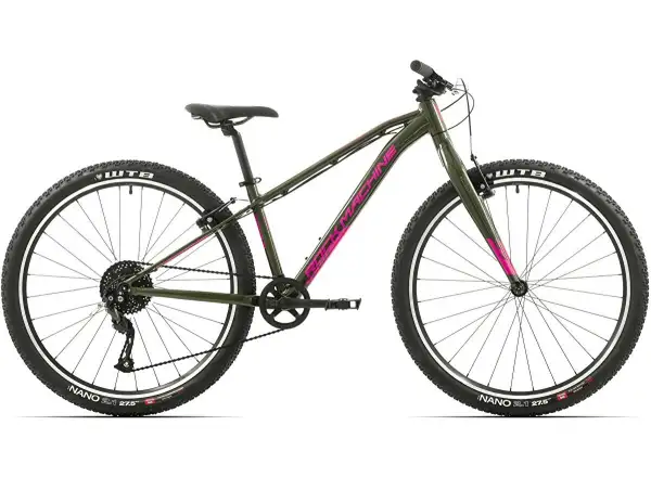 Rock Machine Thunder 27 VB detský horský bicykel Gloss Metallic Green/Pink