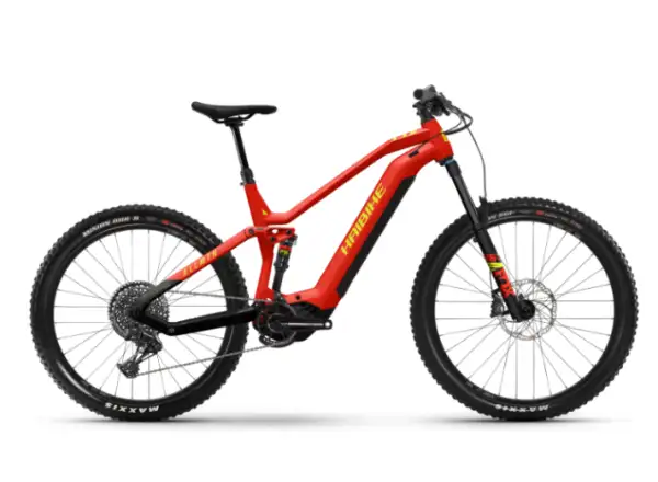 Haibike AllMtn 7 celoodpružené elektrokolo Matt Red/Black/Neon PROVĚŘENO