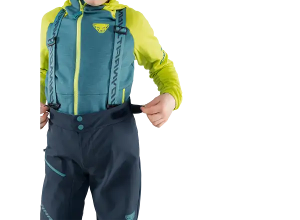 Dynafit Youngstar 3L Detské nohavice s náprsenkou Blueberry/Storm Blue