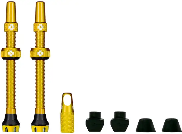 Muc-Off Tubeless Presta Valve KIT V2 bezdušový ventil 2 ks zlatá 44 mm