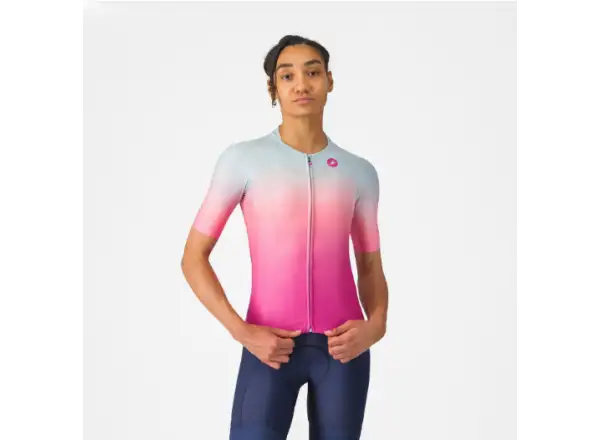 Castelli UPF W dámsky dres Winter Sky/Violet Pink