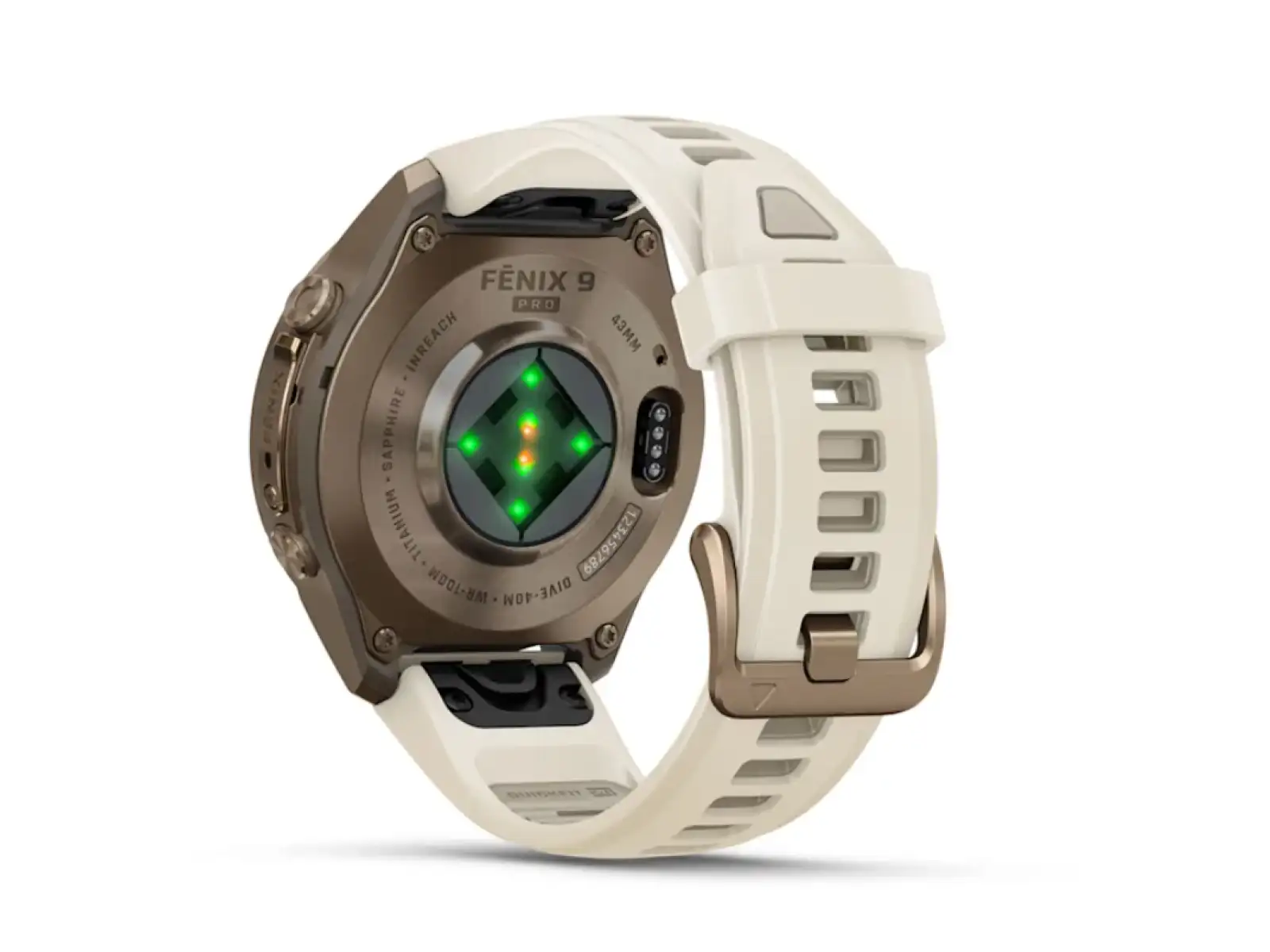 Garmin Fénix 9 Pro inReach 43 mm inteligentné hodinky Autumn Gold Titanium Cream/French Gray