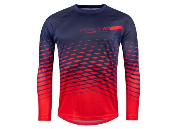 Force Angle MTB pánsky dres dlhý rukáv modrá/červená